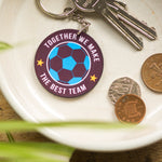 Personalised football team keychain