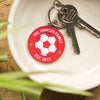 Personalised keychain with name and football team colours