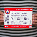 Personalised Football Ticket Card For Dad