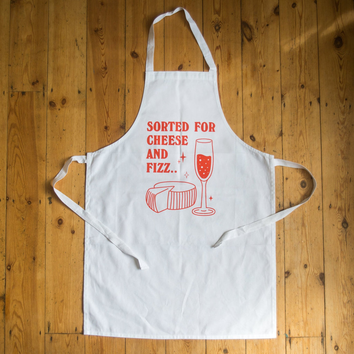 'Sorted For Cheese & Fizz' Apron - Of Life & Lemons®