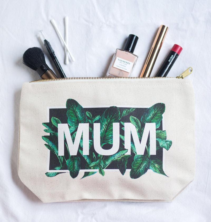 Tropical Leaf Make Up Bag Gift for Mum