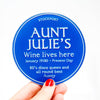Personalised 'Blue Plaque' Glass Coaster for Aunt