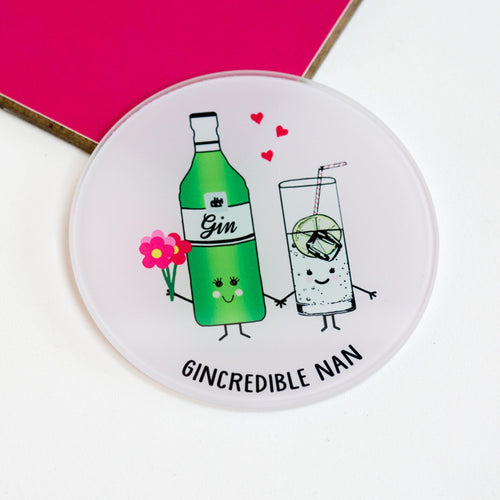 gin themed coaster gift for Nan