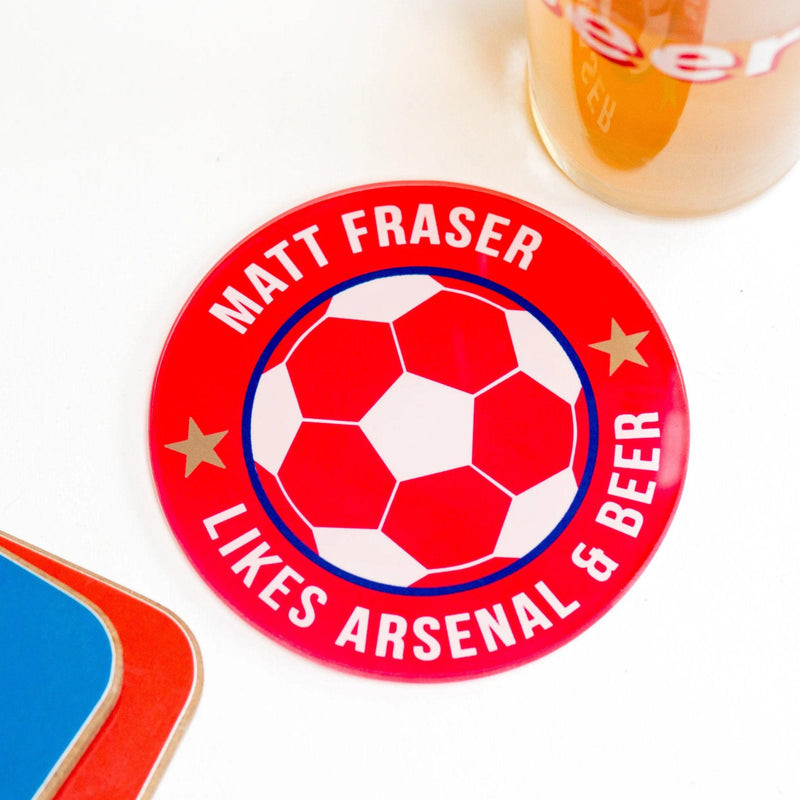 Personalised Football Team Coaster 