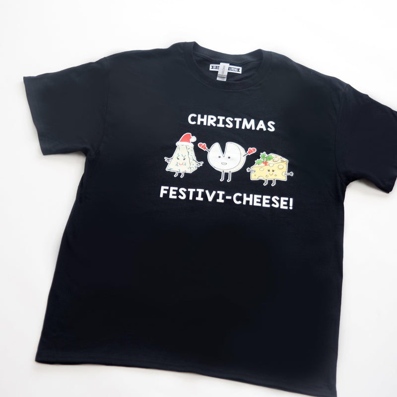 Funny Cheese Mens Christmas T-Shirt