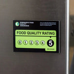 Funny Personalised Food Rating Fridge Magnet