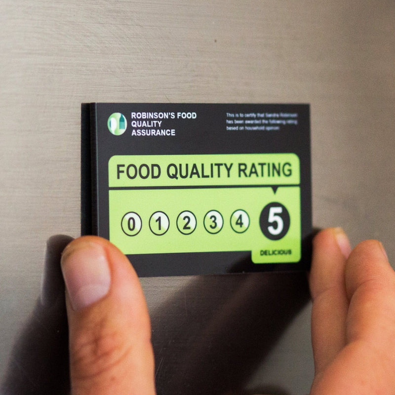 Funny Personalised Food Rating Fridge Magnet