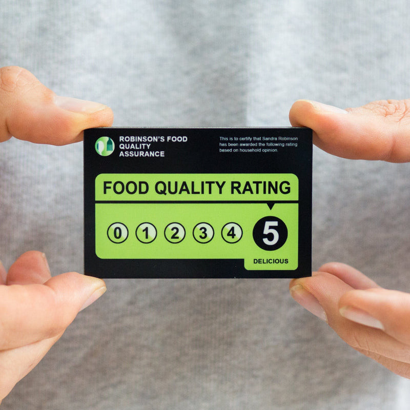 Funny Personalised Food Rating Fridge Magnet