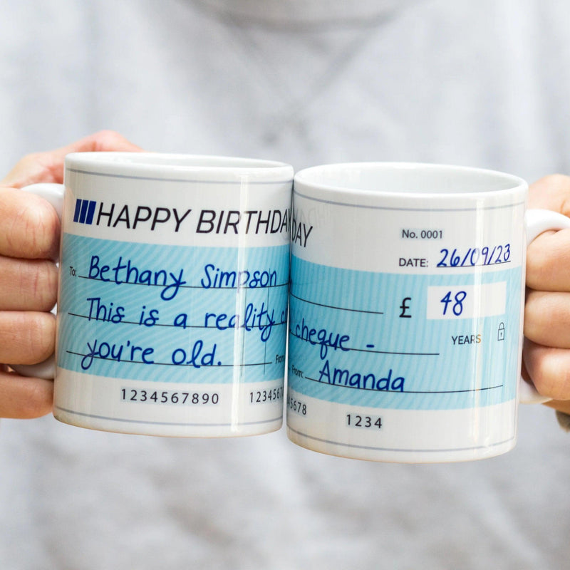 Personalised 'Reality Cheque' Birthday Mug - Of Life & Lemons®