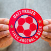 Personalised Football Team Coaster - Of Life & Lemons®
