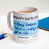 Personalised 'Reality Cheque' Birthday Mug