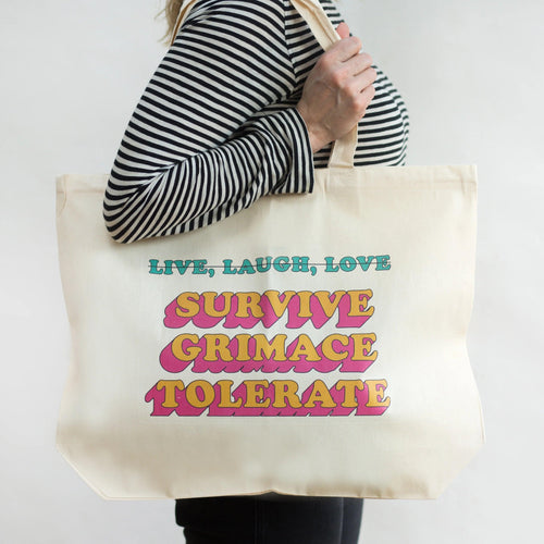 Funny Anti 'Live, Laugh, Love' Tote Bag