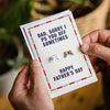 Funny Gaming Father's Day Card and Cufflinks