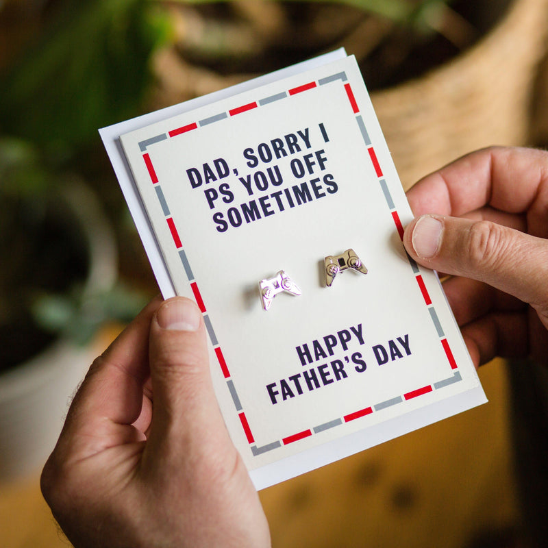 Funny Gaming Father's Day Card and Cufflinks - Of Life & Lemons®