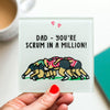 'Scrum In A Million' Rugby Coaster for Dad