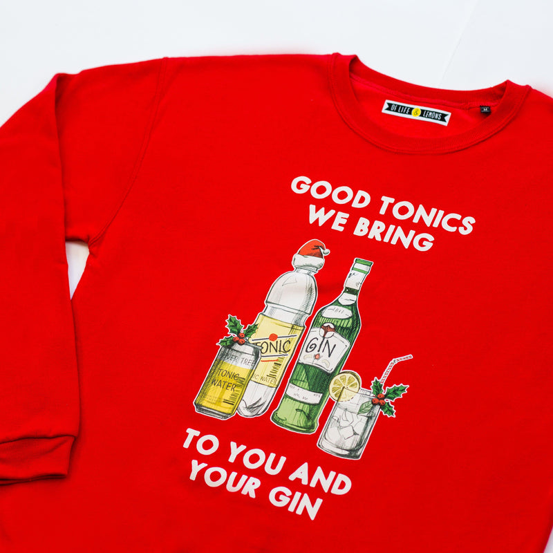 'Good Tonics We Bring' Gin Christmas Jumper