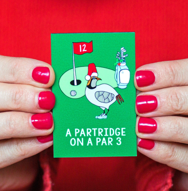 Funny Golf Christmas Fridge Magnet