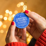Personalised 'Blue Plaque' Christmas Tree Decoration