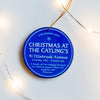Personalised 'Blue Plaque' Christmas Tree Decoration