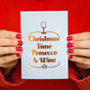 Luxury Foiled 'Prosecco & Wine' Christmas Card