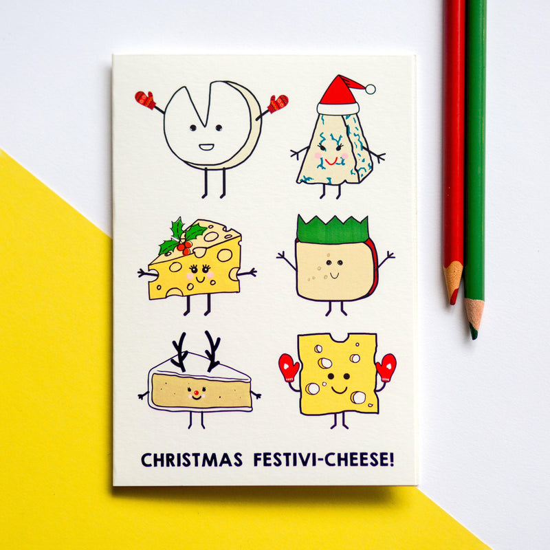 Funny Cheese Christmas Card - Of Life & Lemons®