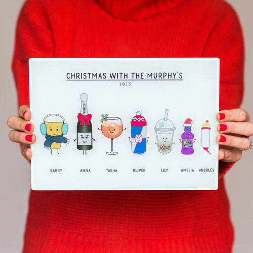 Personalised 'Christmas With..' Chopping Board