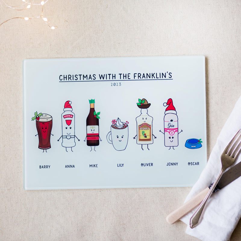 Personalised 'Christmas With..' Chopping Board - Of Life & Lemons®