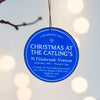 Personalised 'Blue Plaque' Christmas Tree Decoration - Of Life & Lemons®