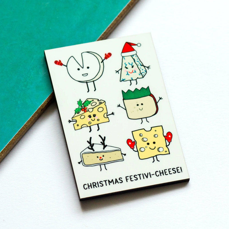 Funny Cheese Christmas Fridge Magnet
