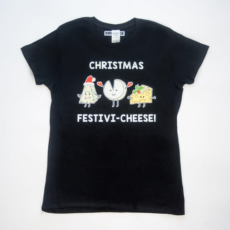 Funny Cheese Ladies Christmas T-Shirt