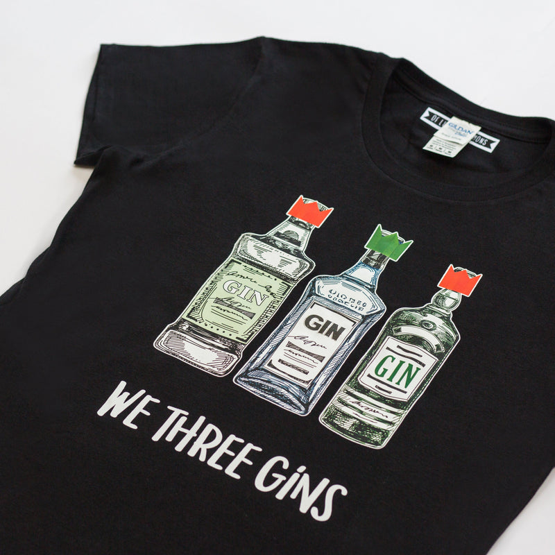 'We Three Gins' Ladies Christmas T-Shirt