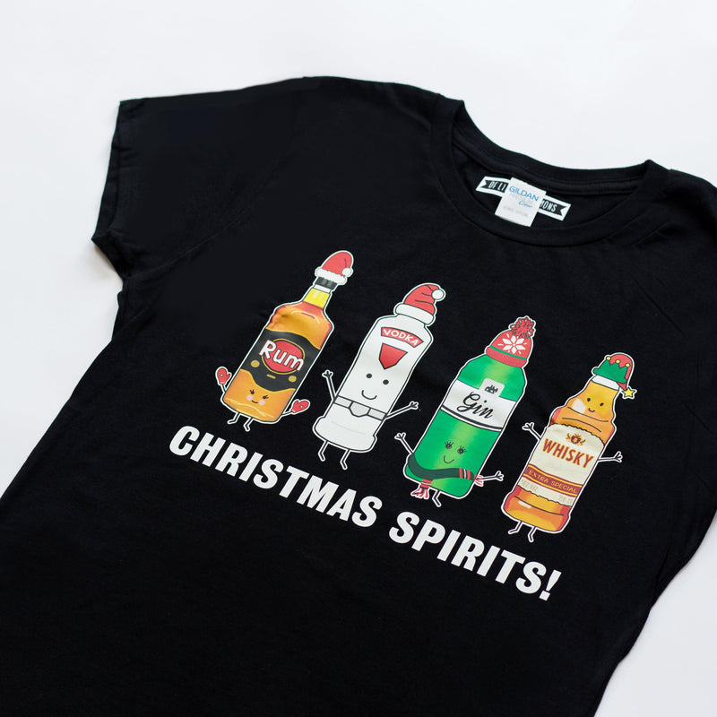 'Christmas Spirits' Ladies Christmas T-Shirt - Of Life & Lemons®