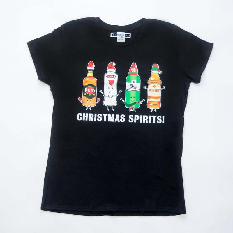 'Christmas Spirits' Ladies Christmas T-Shirt
