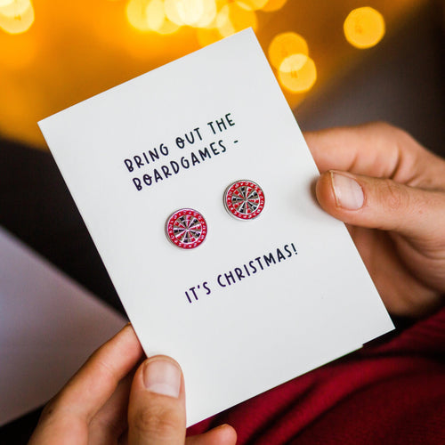 Christmas Card & Cufflinks for a Darts Lover - Of Life & Lemons®