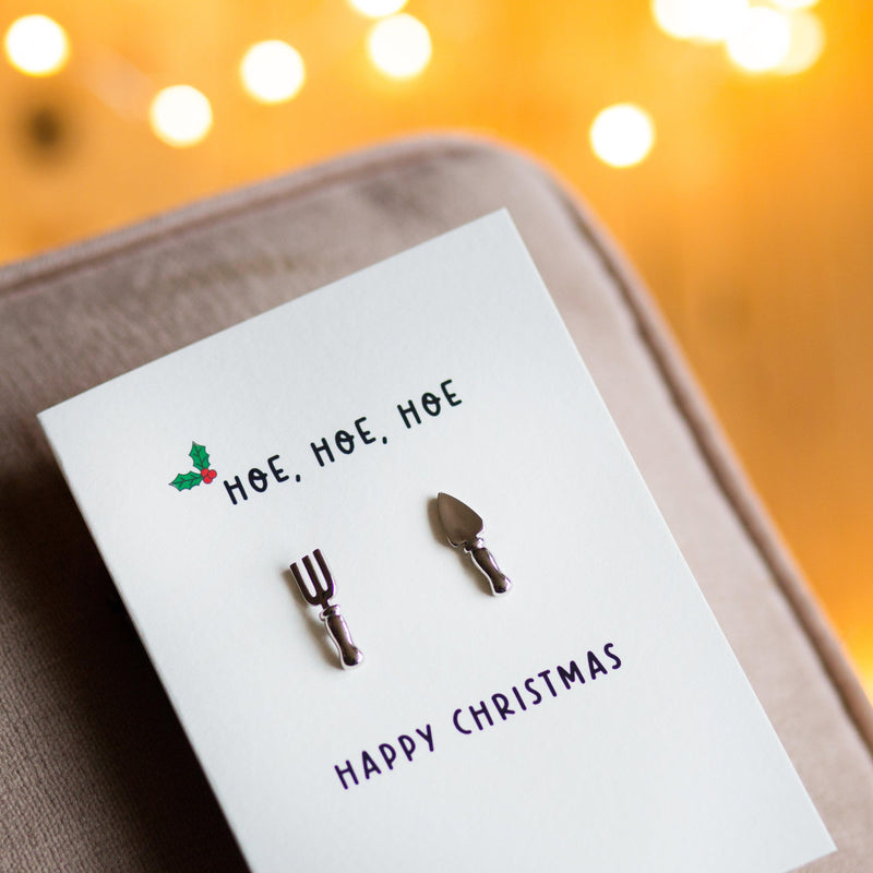 Funny Gardening Christmas Card & Cufflinks