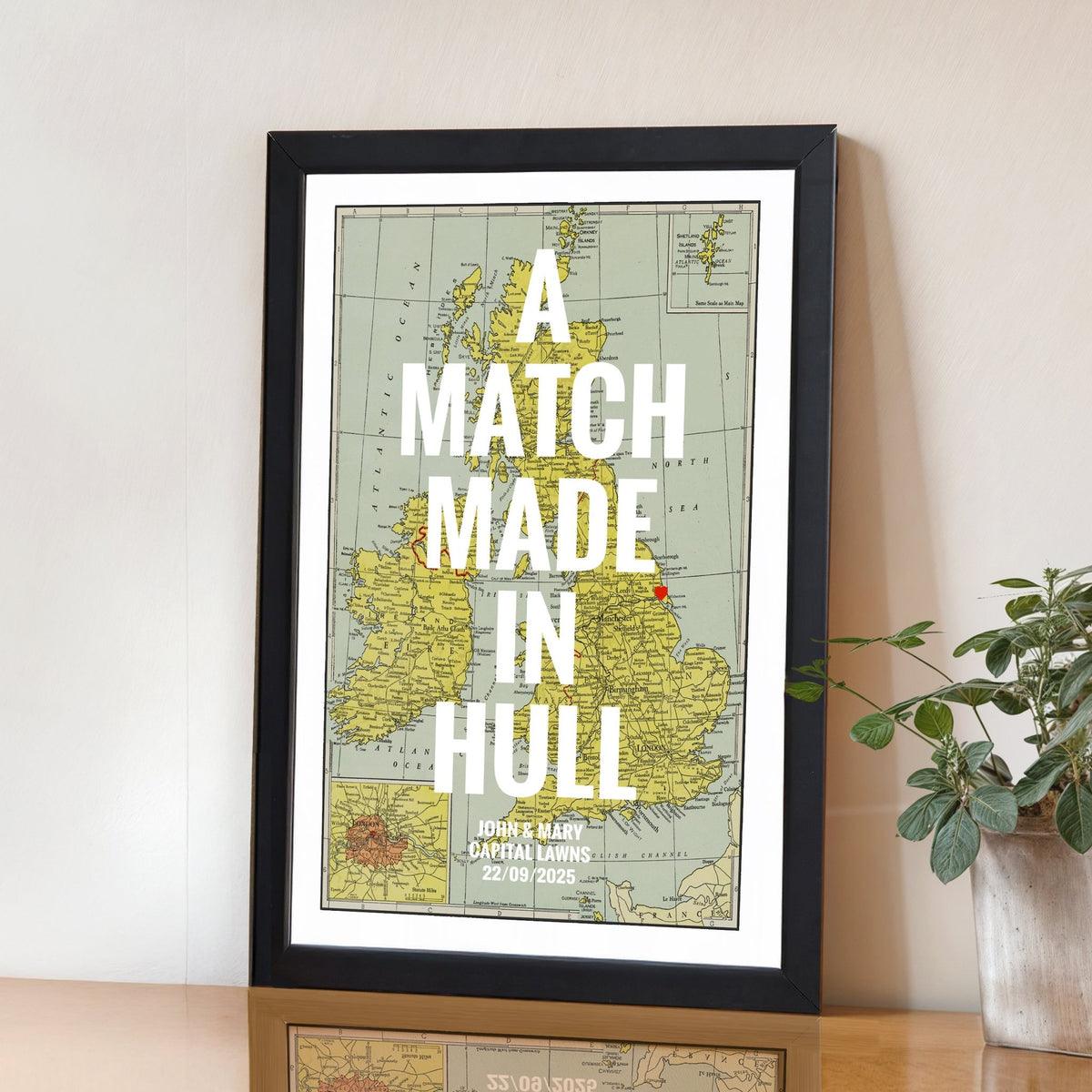 Personalised UK Map Print - Of Life & Lemons®