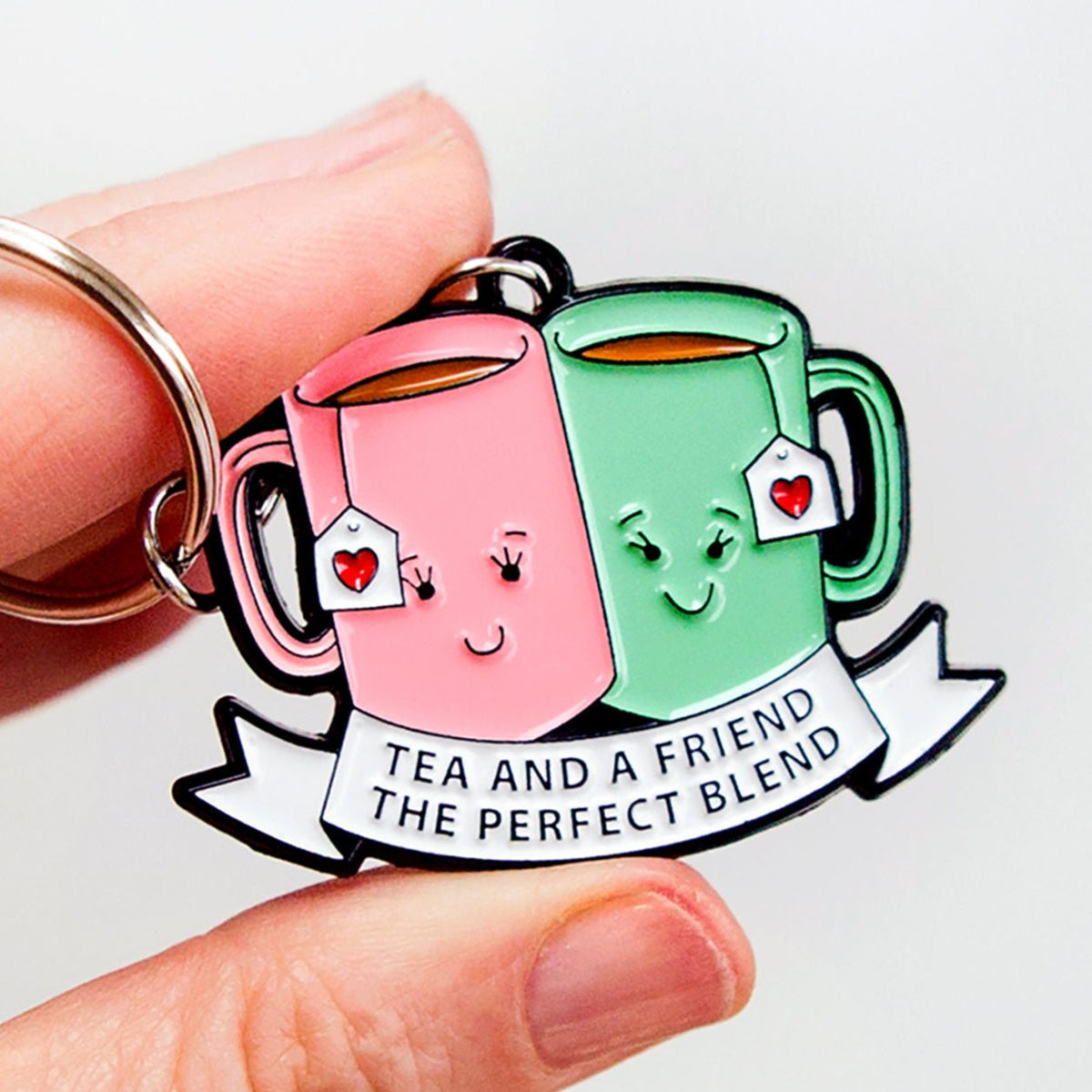 'Tea and a Friend' Keyring - Of Life & Lemons®
