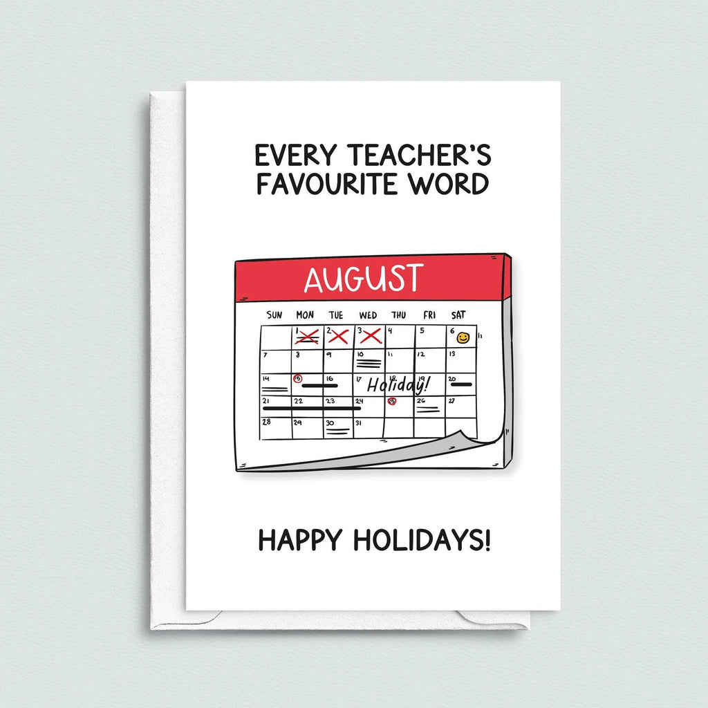 Humorous End Of Term Card For Teacher – Of Life & Lemons®