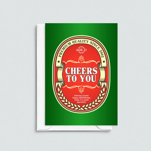 Personalised 21st Birthday Card