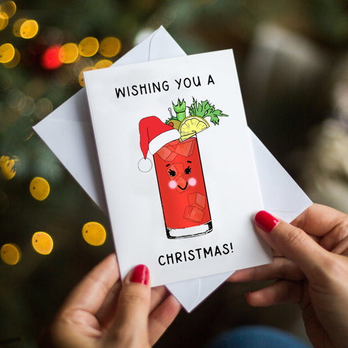 Funny Bloody Mary Christmas Card