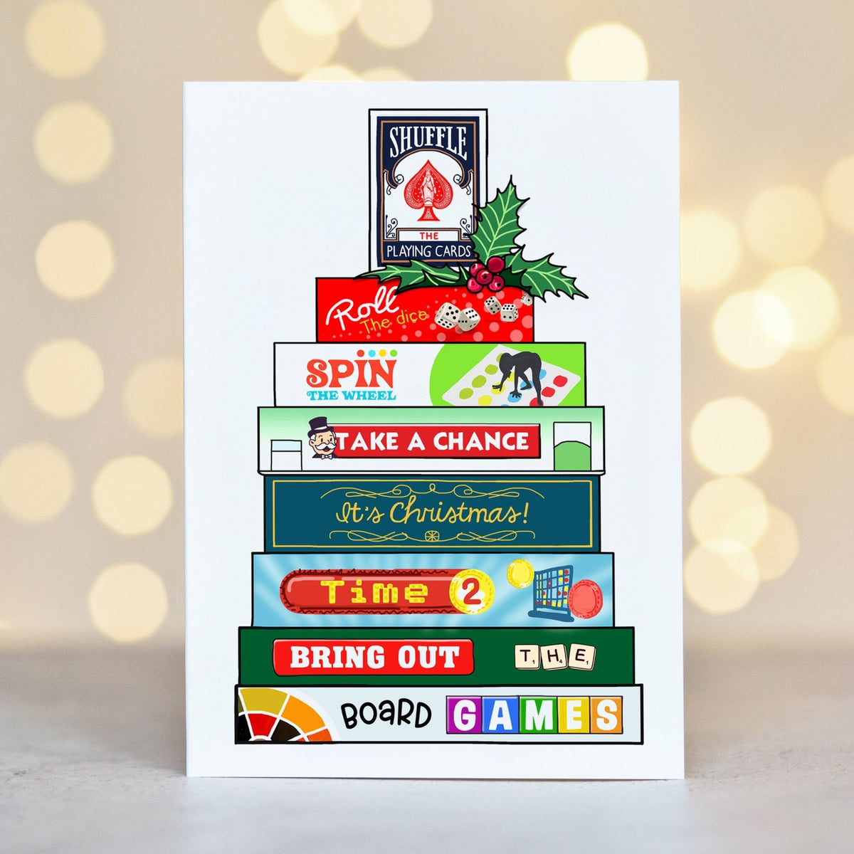 Funny Board Games Christmas Card - Of Life & Lemons®