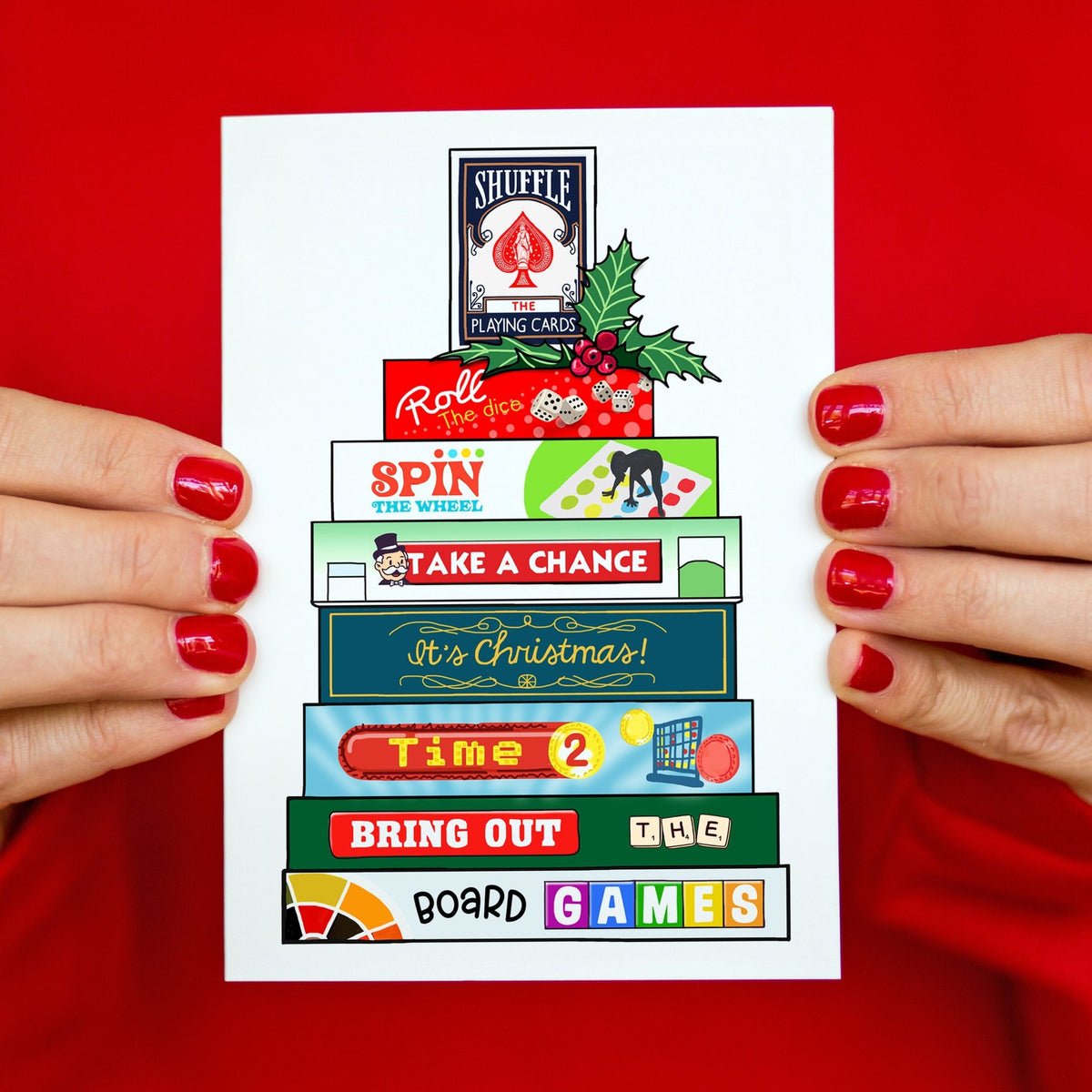 Funny Board Games Christmas Card - Of Life & Lemons®