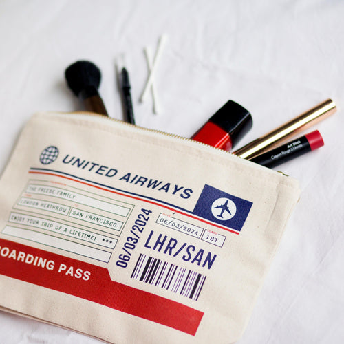Personalised Boarding Pass Travel Pouch - Of Life & Lemons®