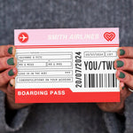 Personalised Boarding Pass Wedding Card