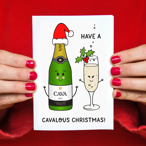 Funny Cava Christmas Card - Of Life & Lemons®