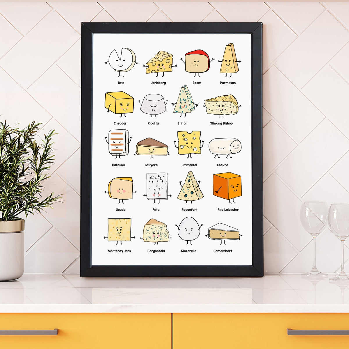 Funny Collection of Cheeses Print - Of Life & Lemons®