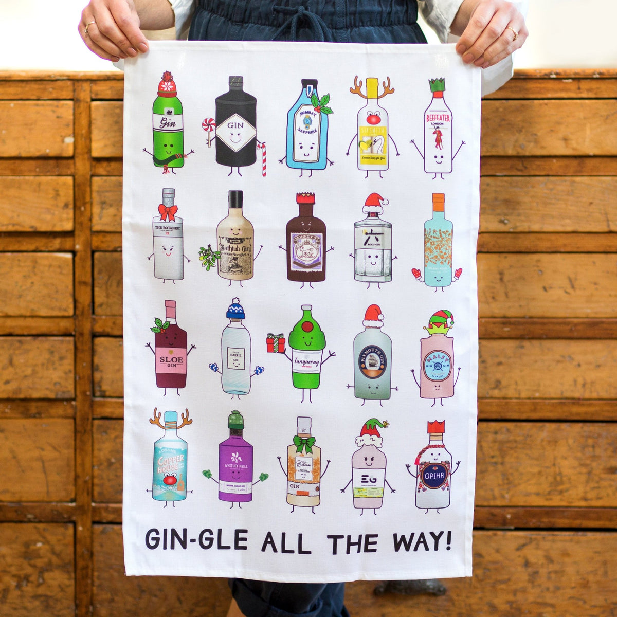 Funny Gin Christmas Tea Towel - Of Life & Lemons®