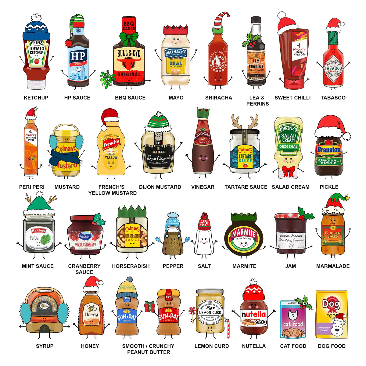 'Seasoning's Greetings' Custom Family Christmas Cards