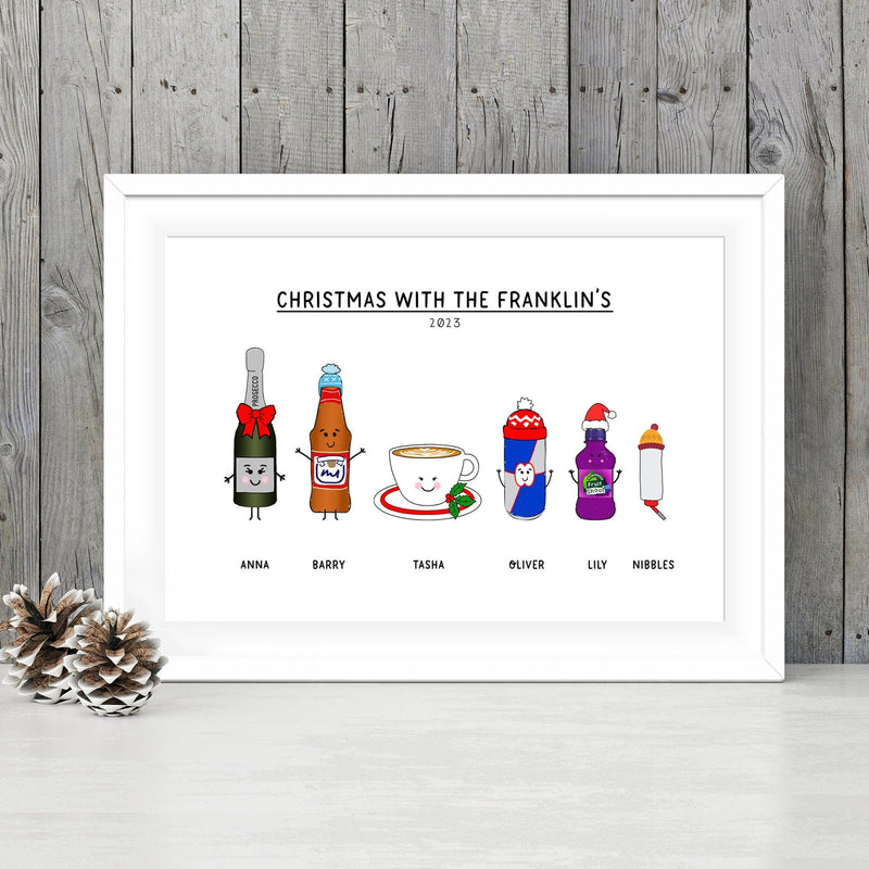 Personalised Christmas Drinks Print - Of Life & Lemons®