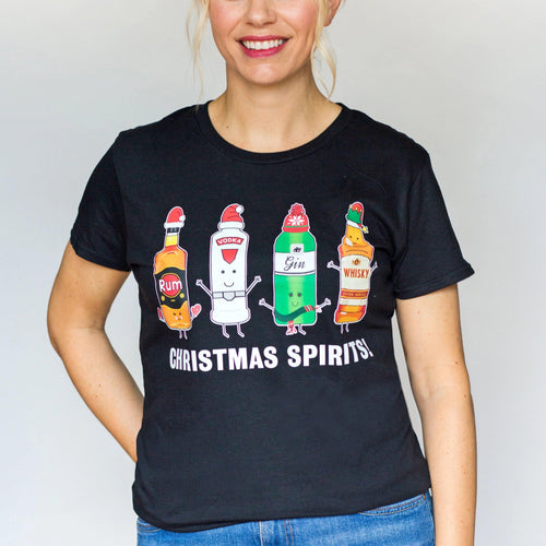'Christmas Spirits' Ladies Christmas T-Shirt - Of Life & Lemons®